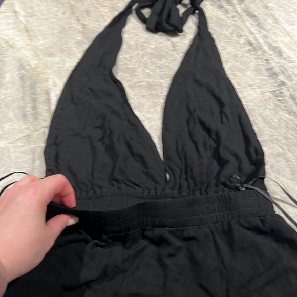 LuLu’s High Waisted Low Cut Open Back Wrap Jumpsuit, size large - Picture 4 of 6